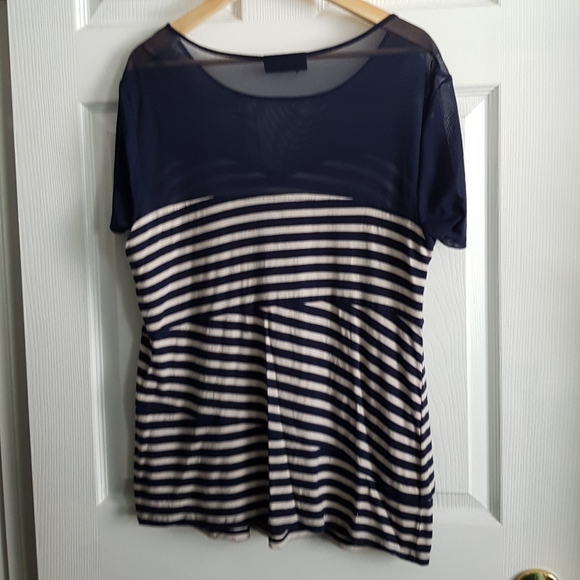 ☀️ Striped Layered Short Sleeve Top - Picture 7 of 8